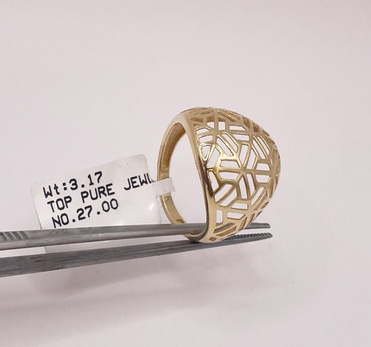 Yellow Gold Dome Ring - Image 7