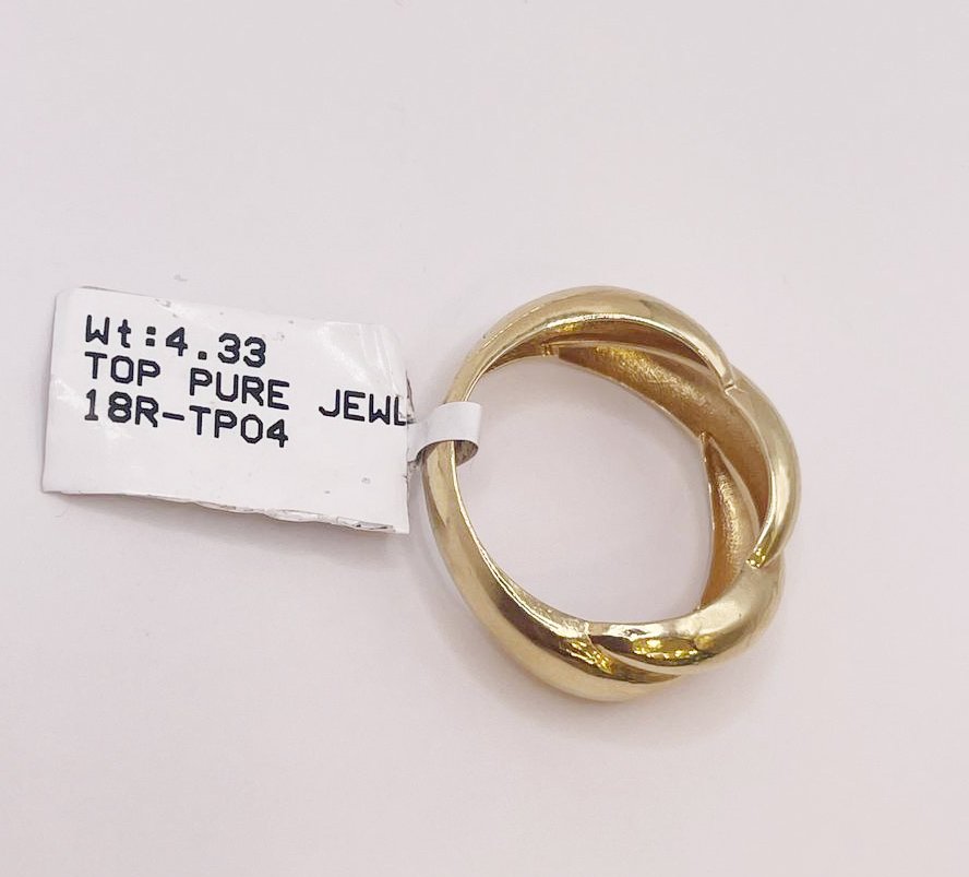 Yellow Gold Interlocking Ring - Image 4